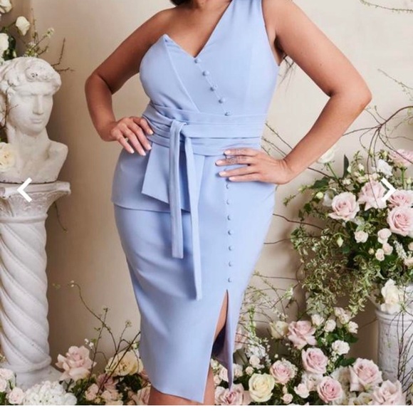 Lavish Alice Dresses & Skirts - Lavish Alice one shoulder orgami blue dress size 14 NWT bridesmaids